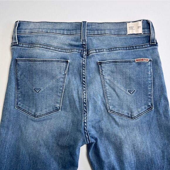 Hudson Jeans Midrise Tilda Crop Cigarette Women’s Size 27 Hem Side Detail Denim - Picture 10 of 14